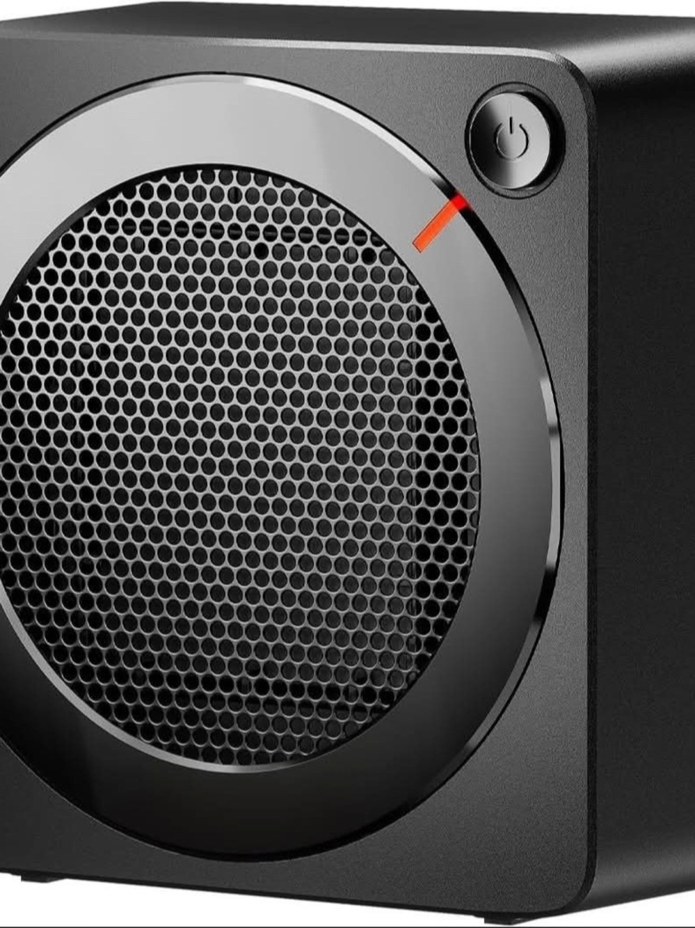 Portable Black Mini Heater with Power Button For Small Space White